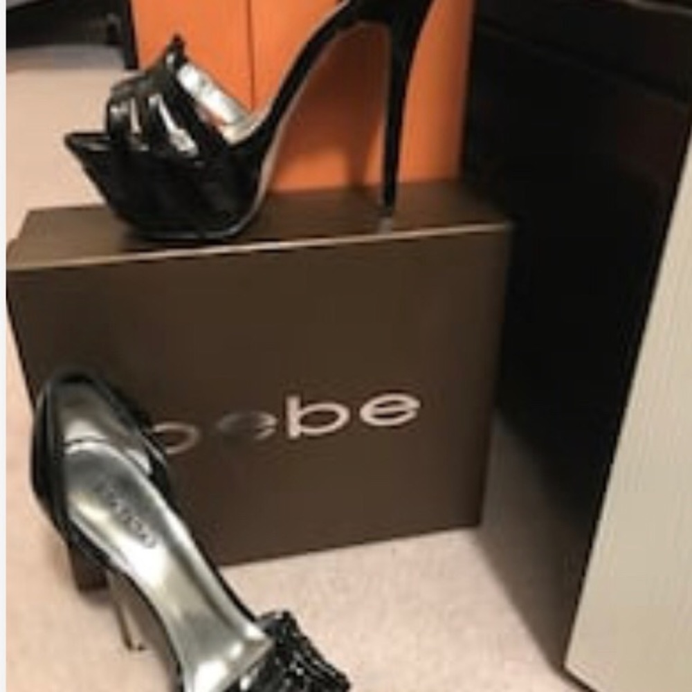 Black platform shoes